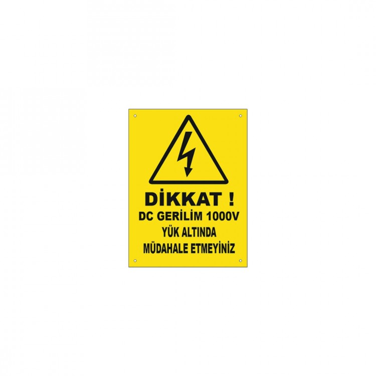 Dikkat DC Gerilim Levhası