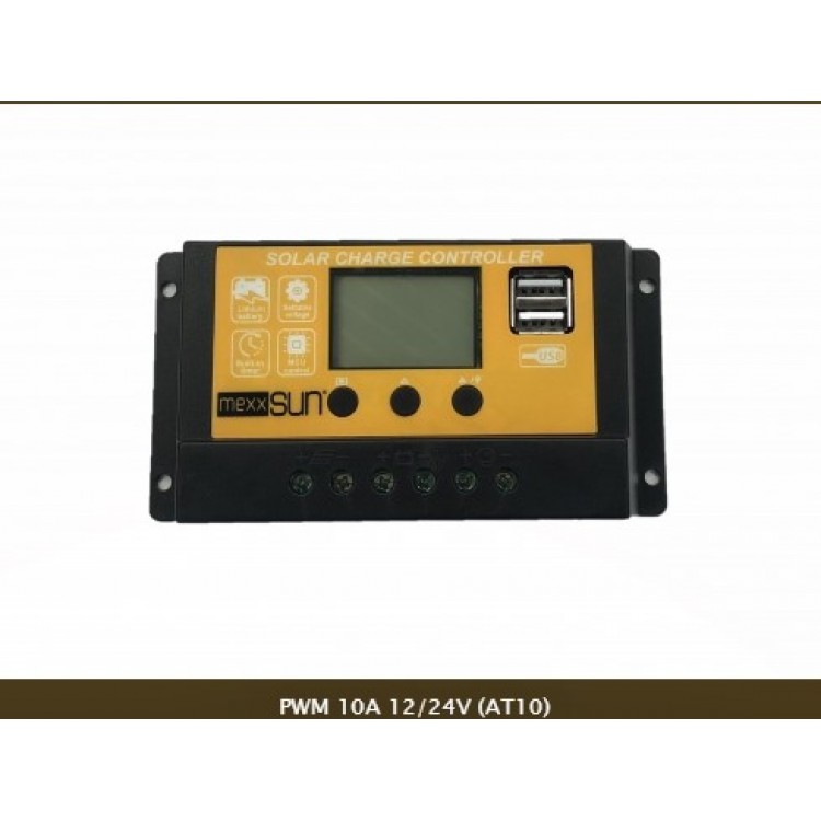 PWM 10A ŞARJ REGÜLATÖRÜ 12/24V (AT10) PWM 10A ŞARJ REGÜLATÖRÜ 12/24V (AT10)