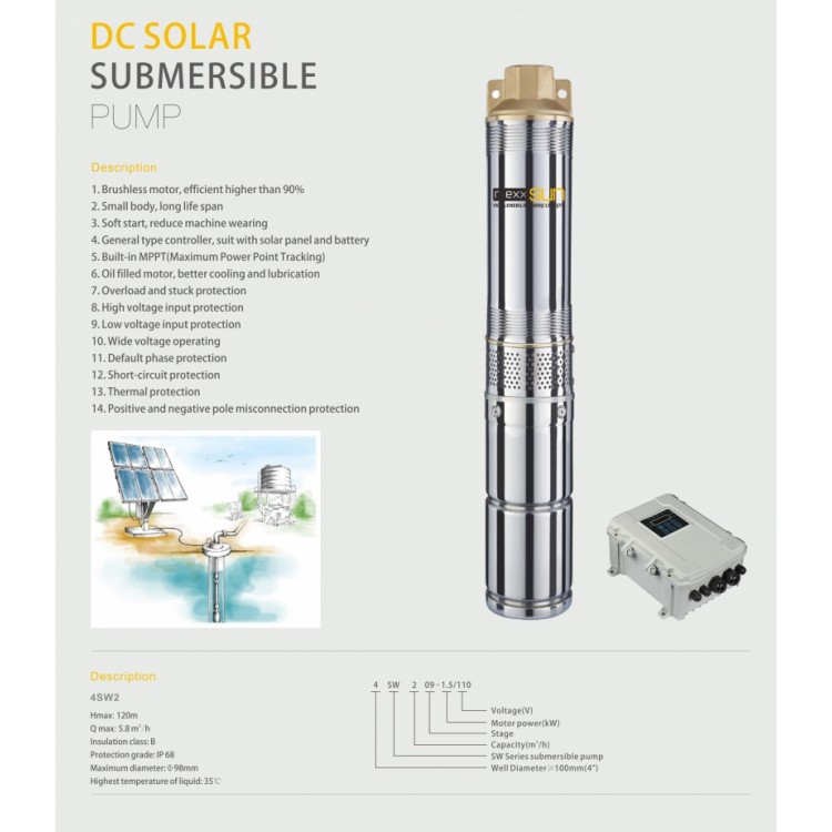 DC POMPA 2Hp 1500W (4SW209-1,5/110) DC POMPA 2Hp 1500W (4SW209-1,5/110)